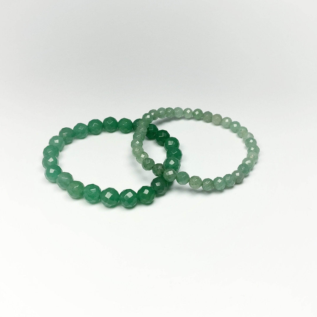 Green Aventurine Faceted Beaded Bracelet-Rocks and Gems Canada
