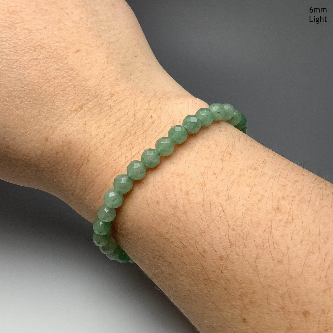 Green Aventurine Faceted Beaded Bracelet-Rocks and Gems Canada