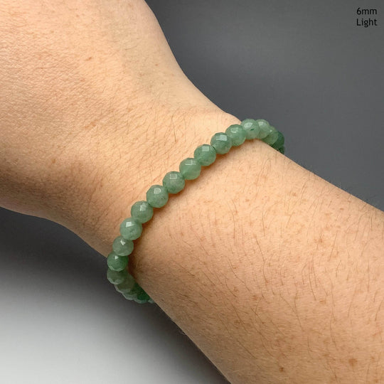 Green Aventurine Faceted Beaded Bracelet-Rocks and Gems Canada