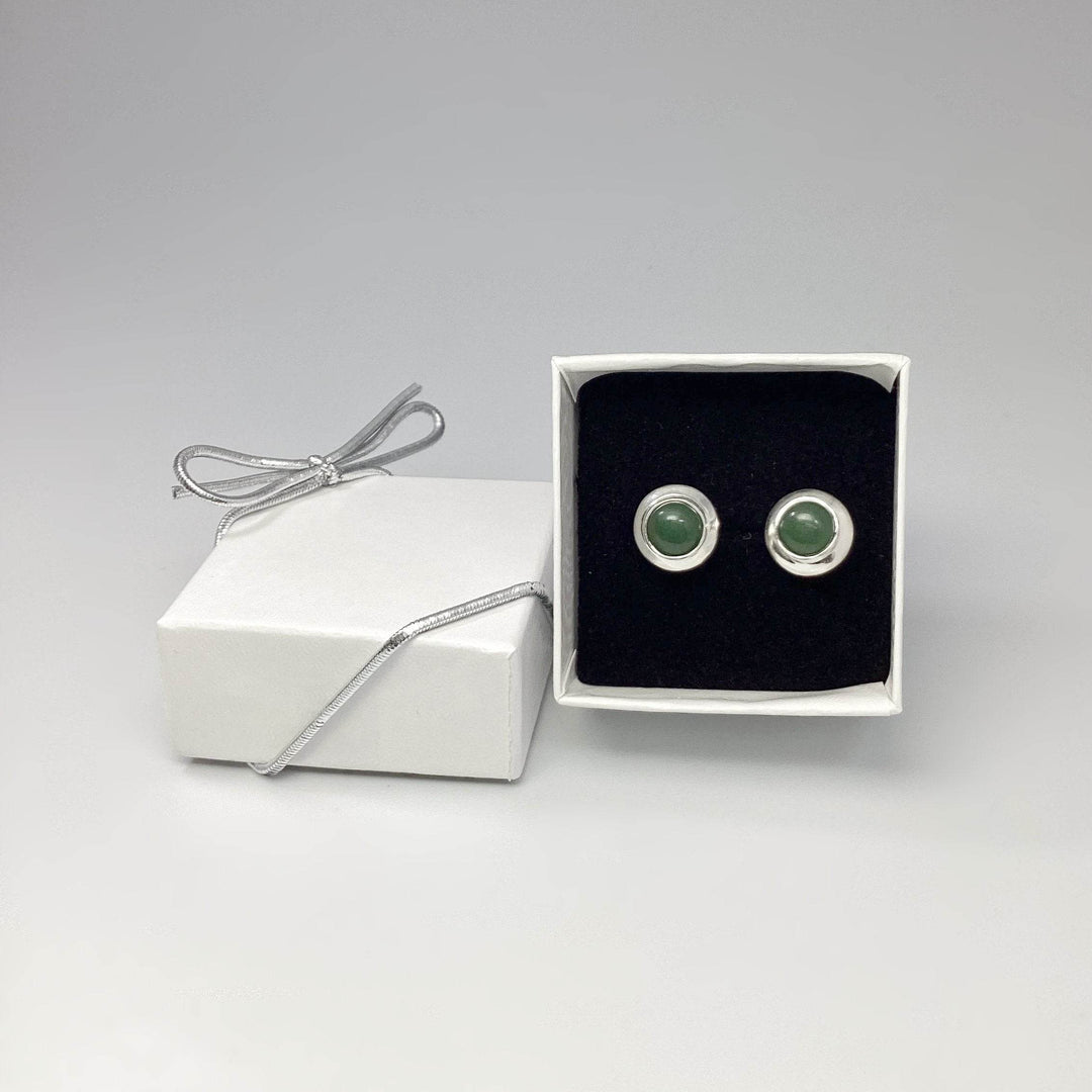 Green Aventurine Stud Earrings-Rocks and Gems Canada