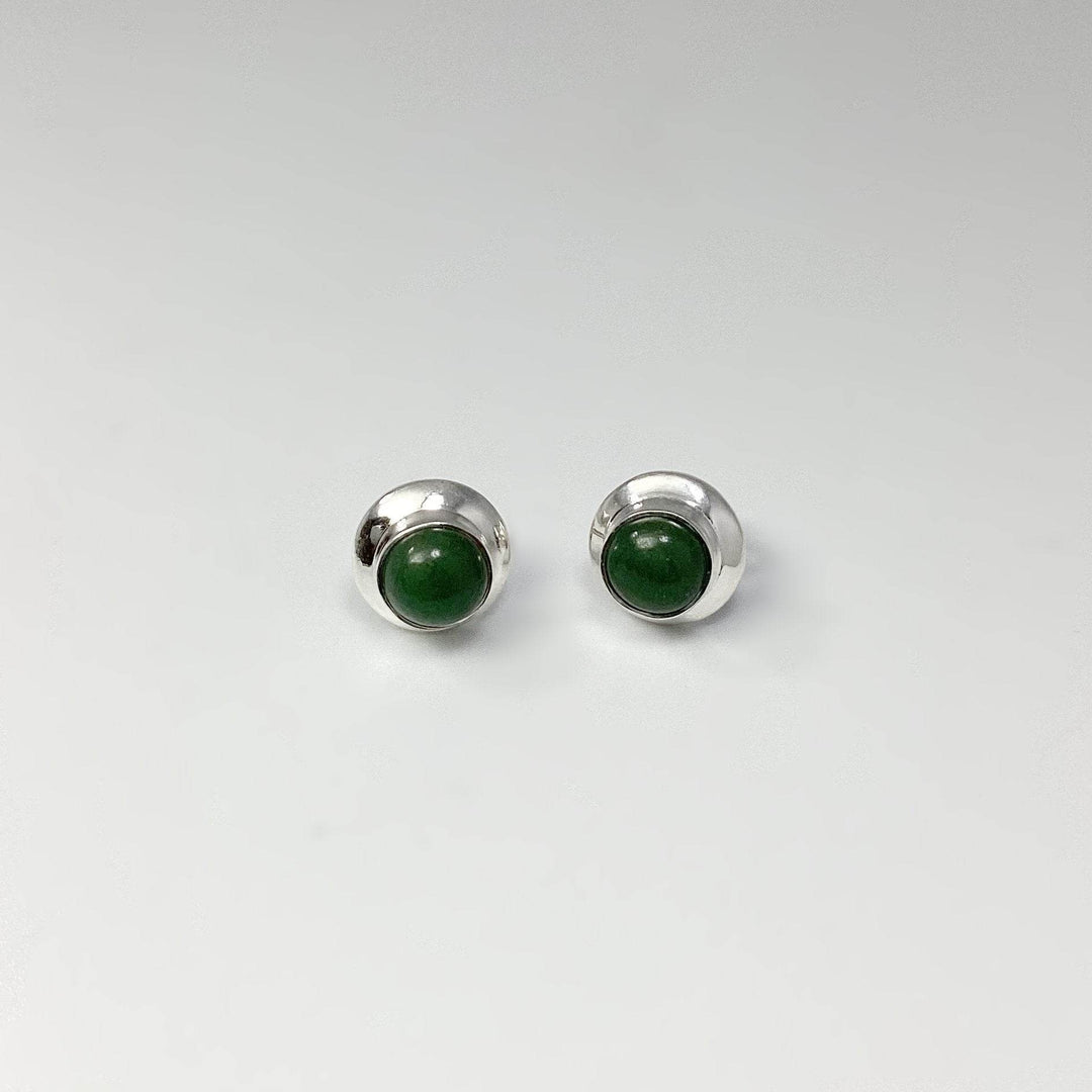Green Aventurine Stud Earrings-Rocks and Gems Canada