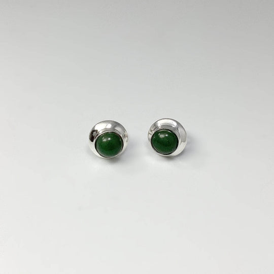Green Aventurine Stud Earrings-Rocks and Gems Canada