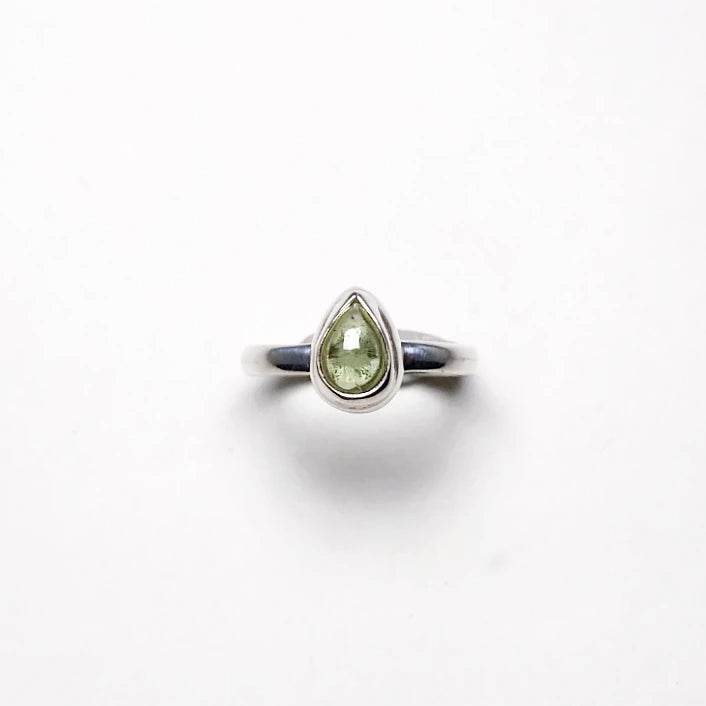 Green Tourmaline Ring-Rocks and Gems Canada