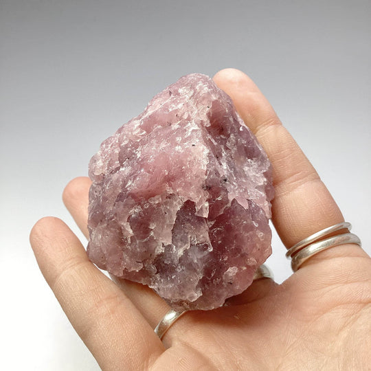 Guava Rose Quartz Rough Chunk-Rocks and Gems Canada