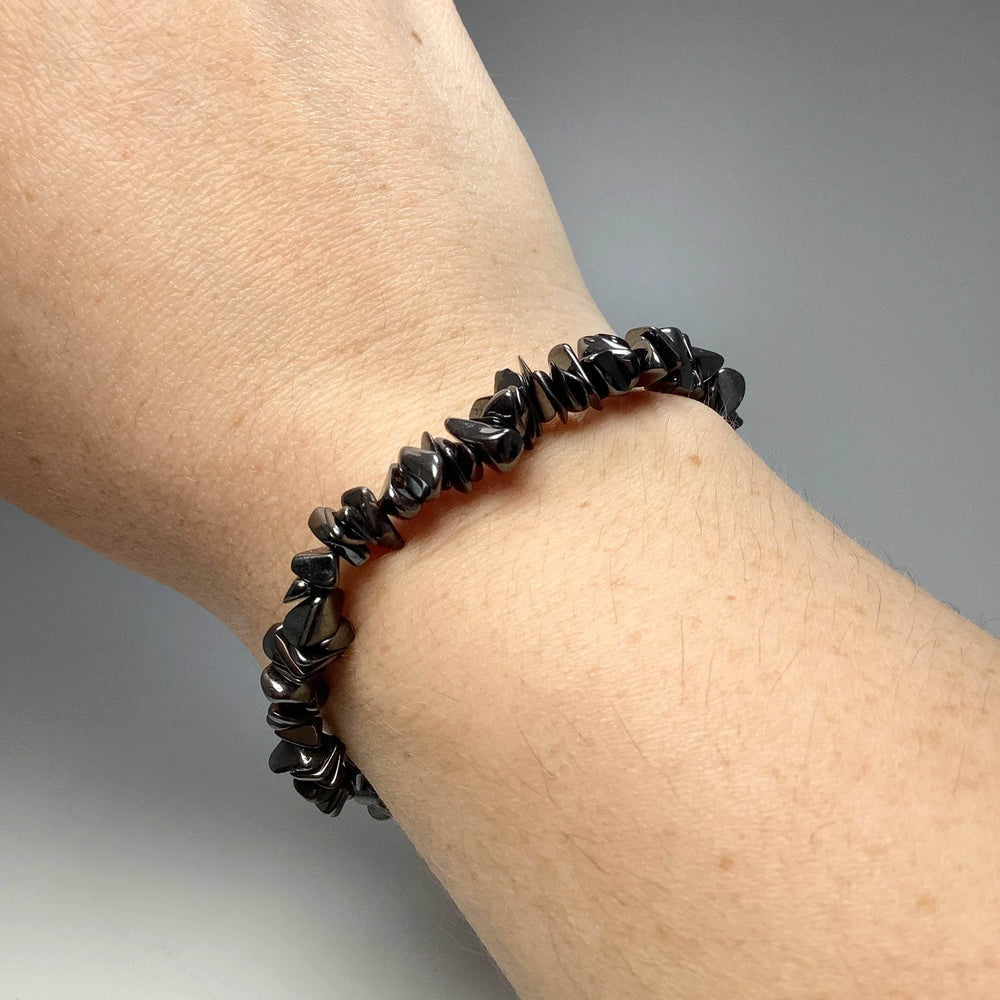 Hematite Chip Beaded Bracelet-Rocks and Gems Canada