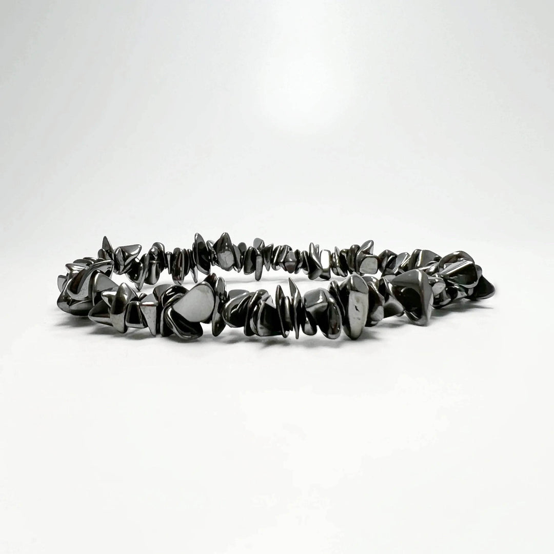 Hematite Chip Beaded Bracelet-Rocks and Gems Canada