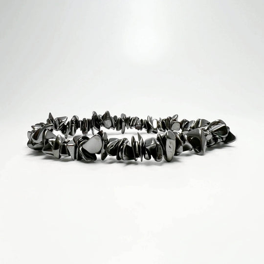 Hematite Chip Beaded Bracelet-Rocks and Gems Canada