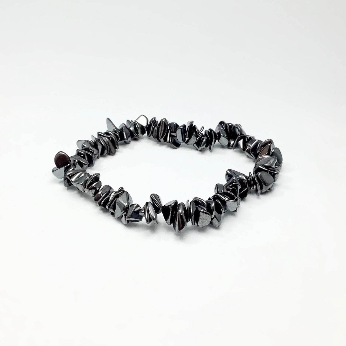 Hematite Chip Beaded Bracelet-Rocks and Gems Canada