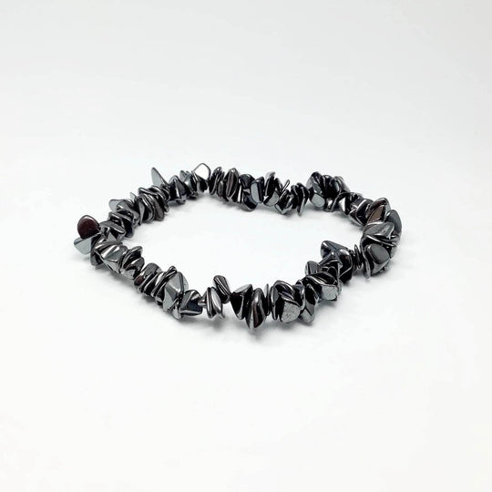 Hematite Chip Beaded Bracelet-Rocks and Gems Canada