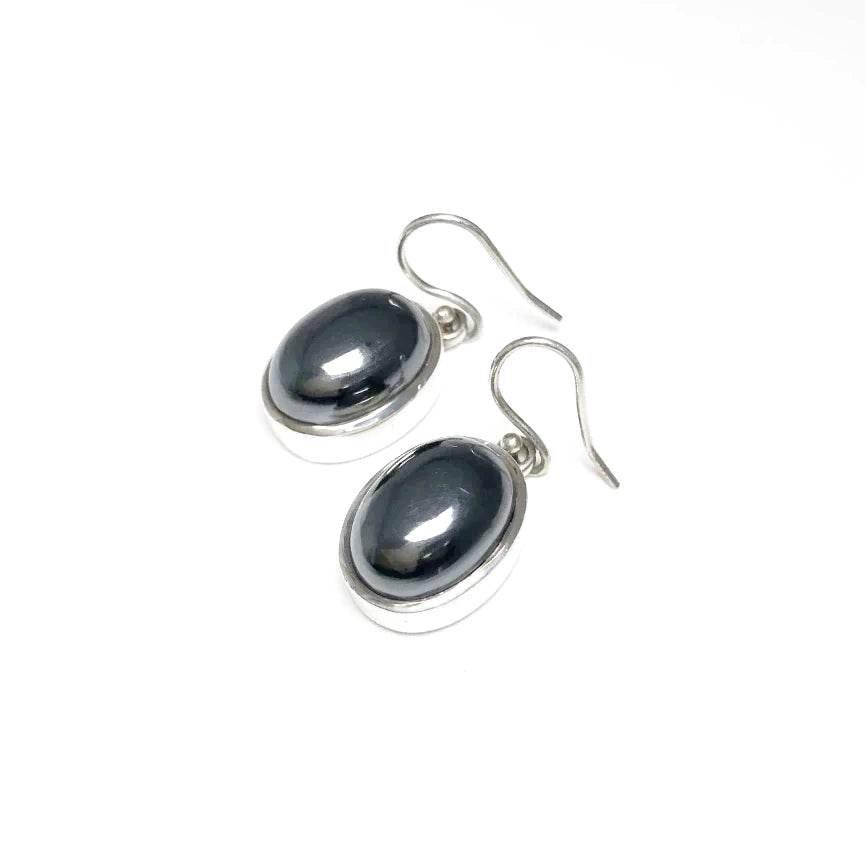 Hematite Dangle Earrings-Rocks and Gems Canada