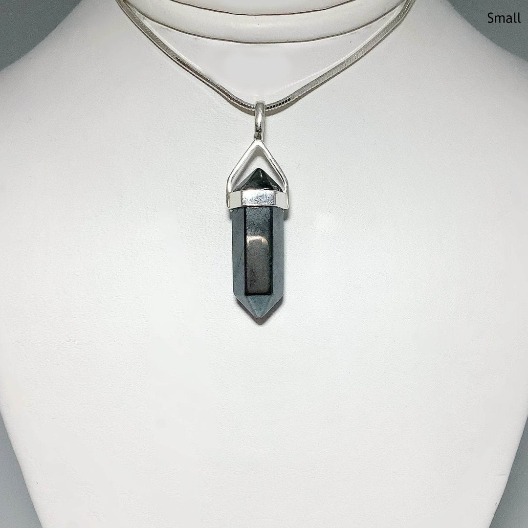 Hematite Double Terminated Point Pendant-Rocks and Gems Canada