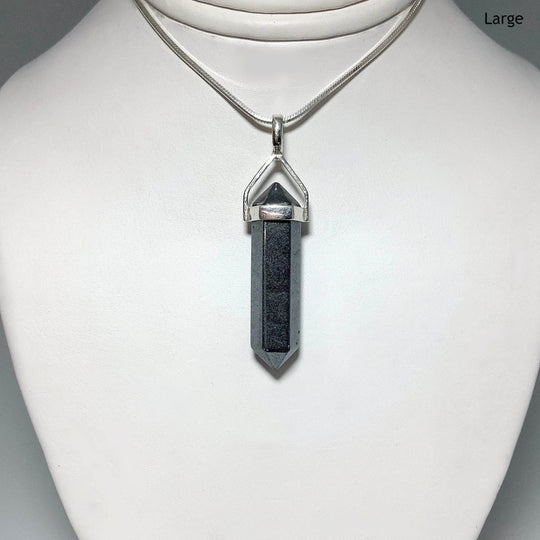 Hematite Double Terminated Point Pendant-Rocks and Gems Canada