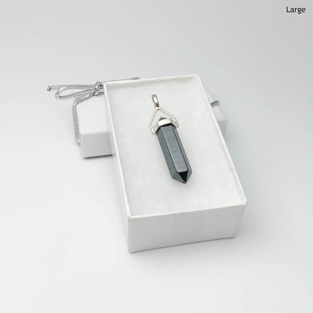 Hematite Double Terminated Point Pendant-Rocks and Gems Canada
