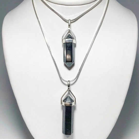 Hematite Double Terminated Point Pendant-Rocks and Gems Canada