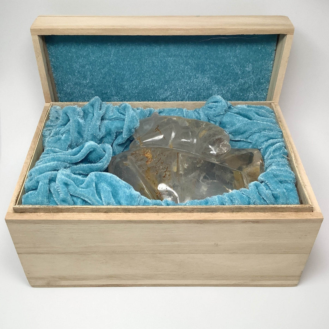 Hematoid Quartz Bear Carving-Rocks and Gems Canada