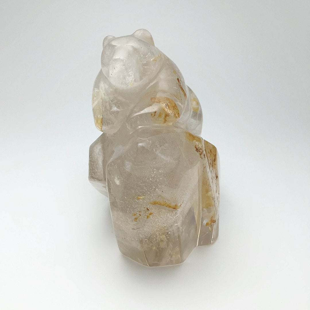 Hematoid Quartz Bear Carving-Rocks and Gems Canada