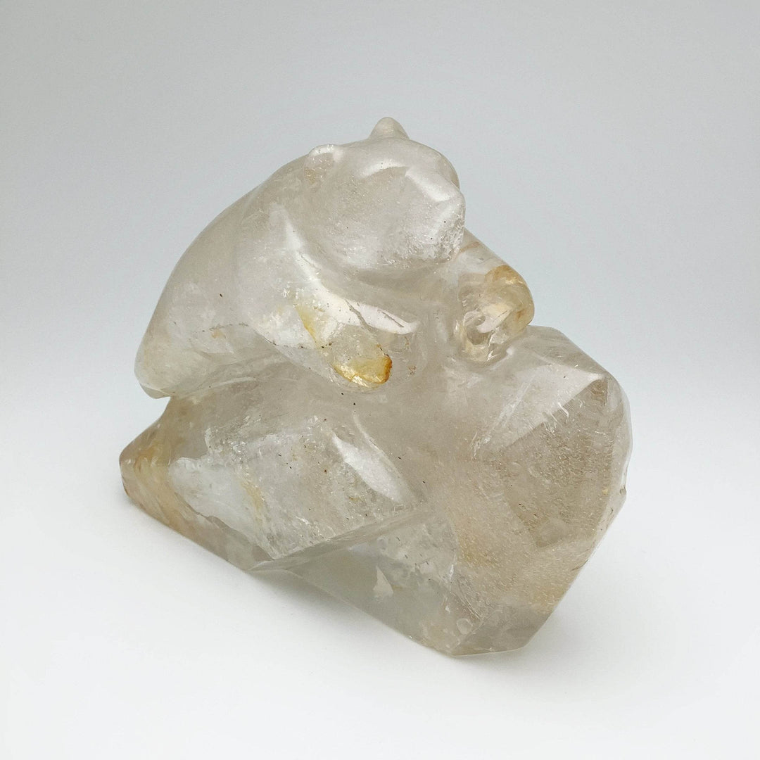 Hematoid Quartz Bear Carving-Rocks and Gems Canada