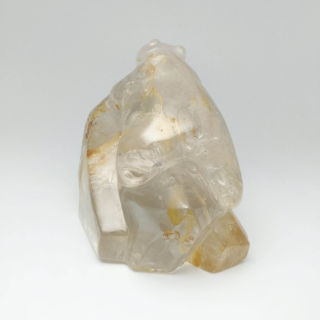 Hematoid Quartz Bear Carving-Rocks and Gems Canada