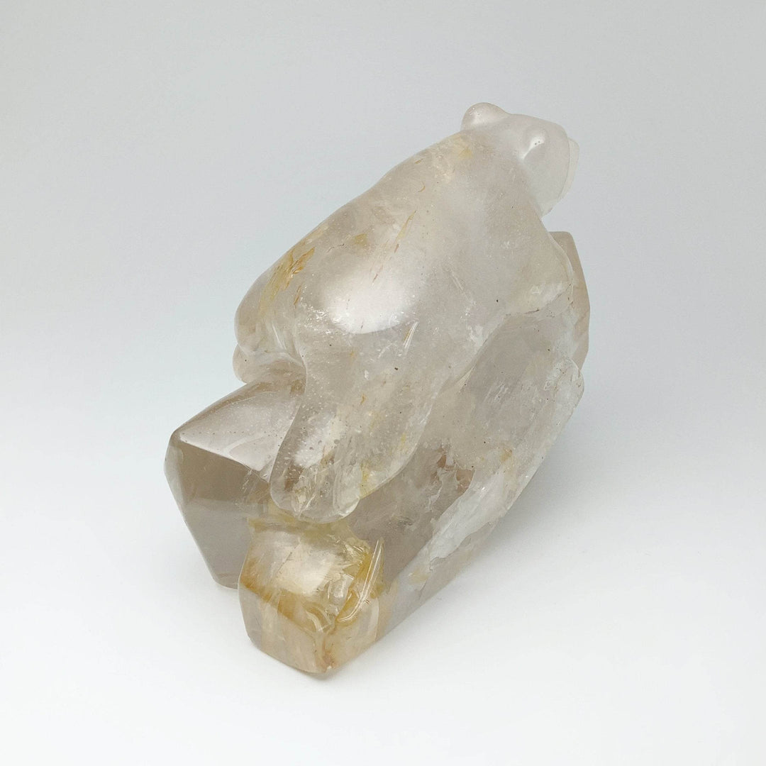 Hematoid Quartz Bear Carving-Rocks and Gems Canada