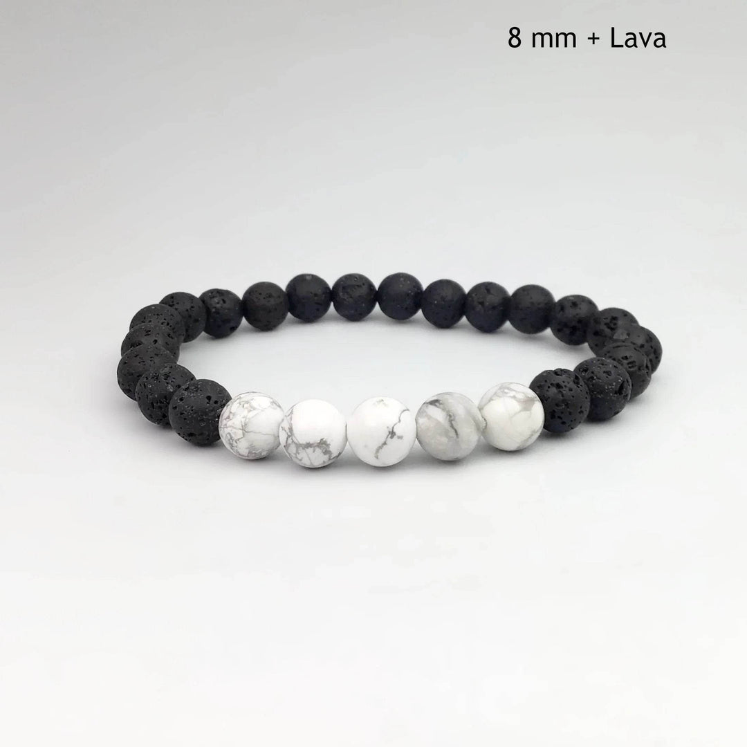 Howlite Beaded Bracelet-Rocks and Gems Canada