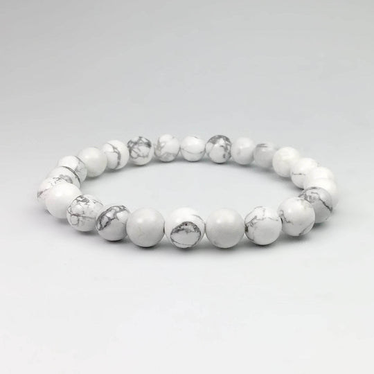 Howlite Beaded Bracelet-Rocks and Gems Canada