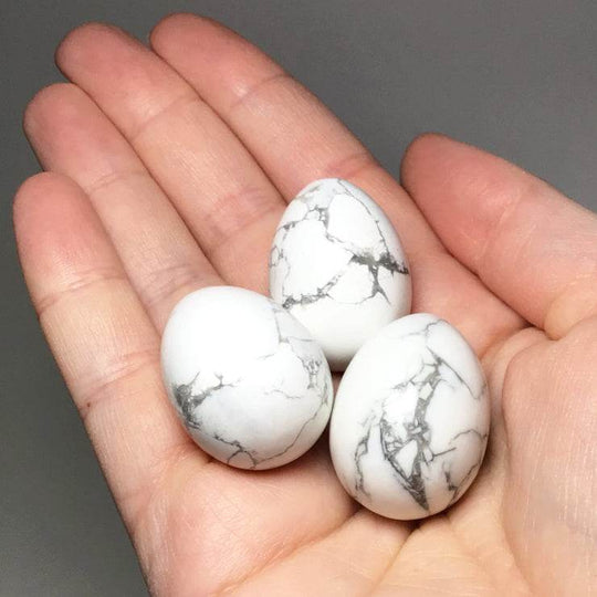 Howlite Mini Egg-Rocks and Gems Canada