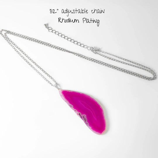 Agate Slice Necklace - Rocks and Gems Canada