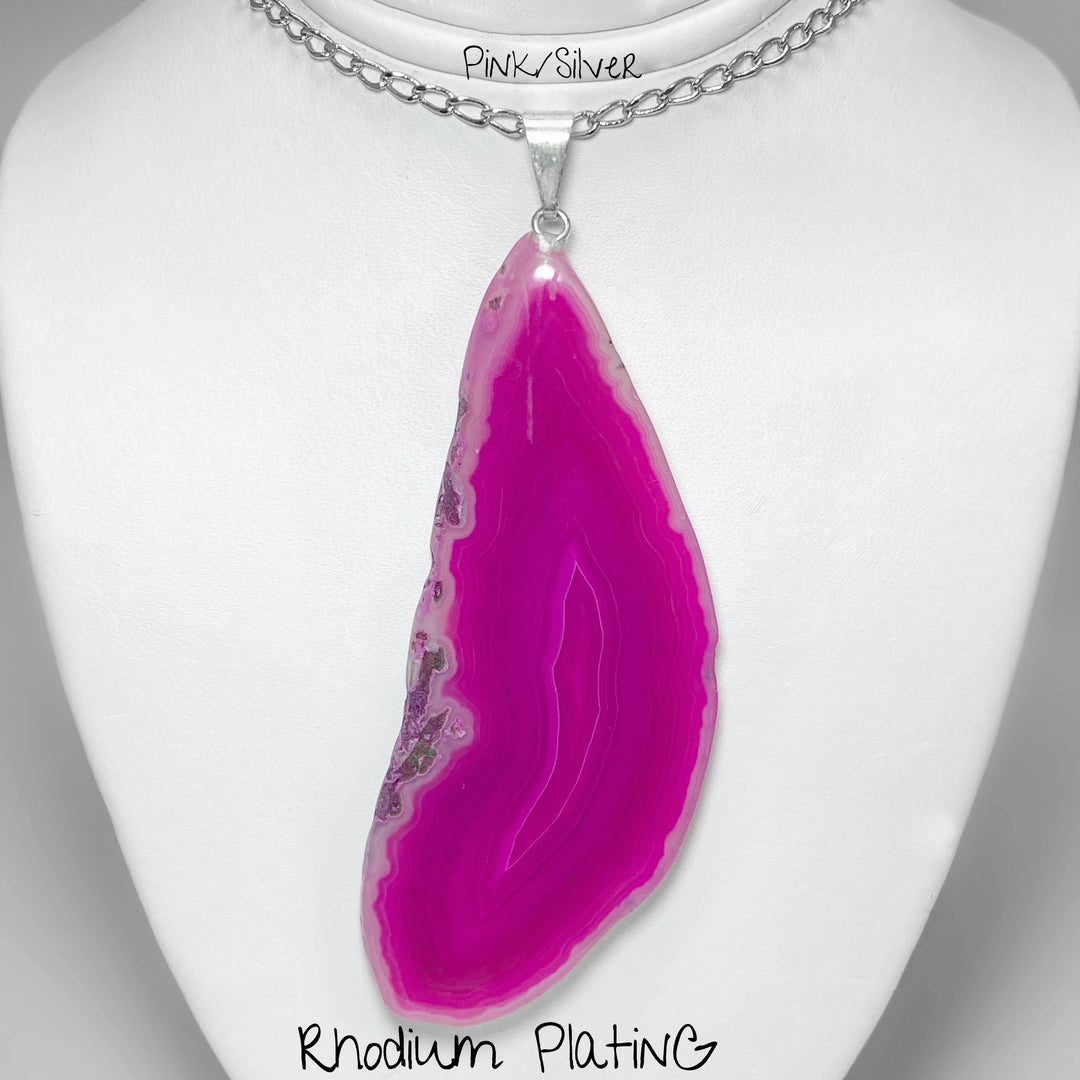 Agate Slice Necklace - Rocks and Gems Canada