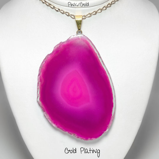 Agate Slice Necklace - Rocks and Gems Canada