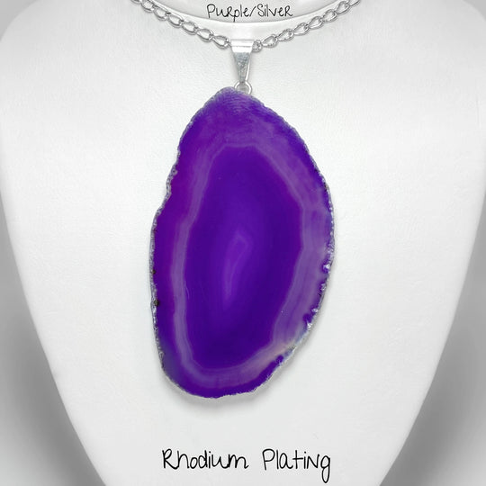 Agate Slice Necklace - Rocks and Gems Canada