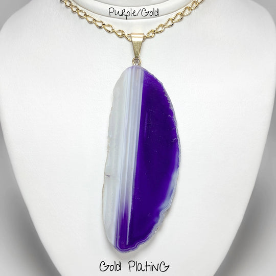 Agate Slice Necklace - Rocks and Gems Canada