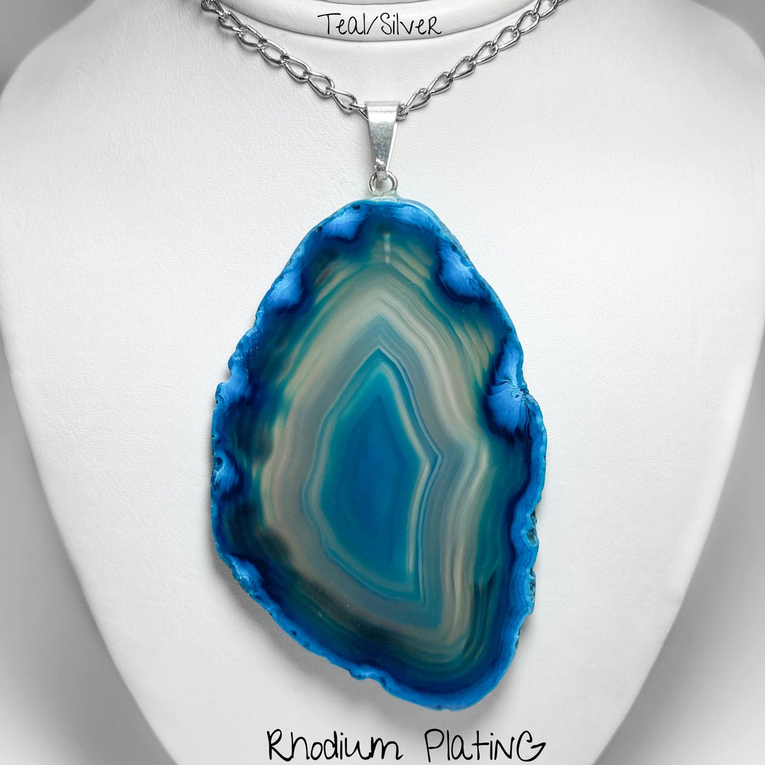Agate Slice Necklace - Rocks and Gems Canada