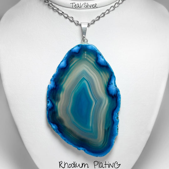 Agate Slice Necklace - Rocks and Gems Canada