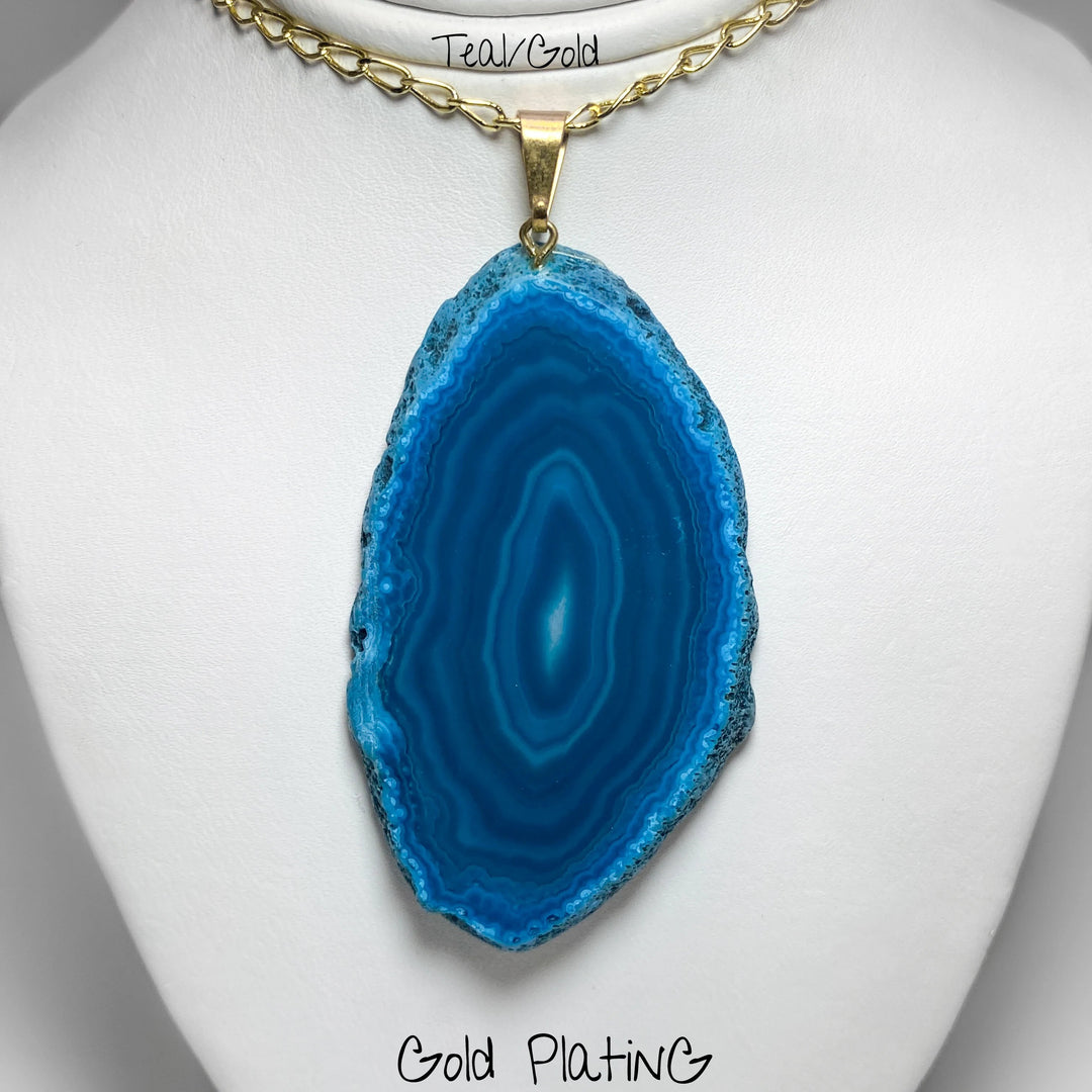 Agate Slice Necklace - Rocks and Gems Canada