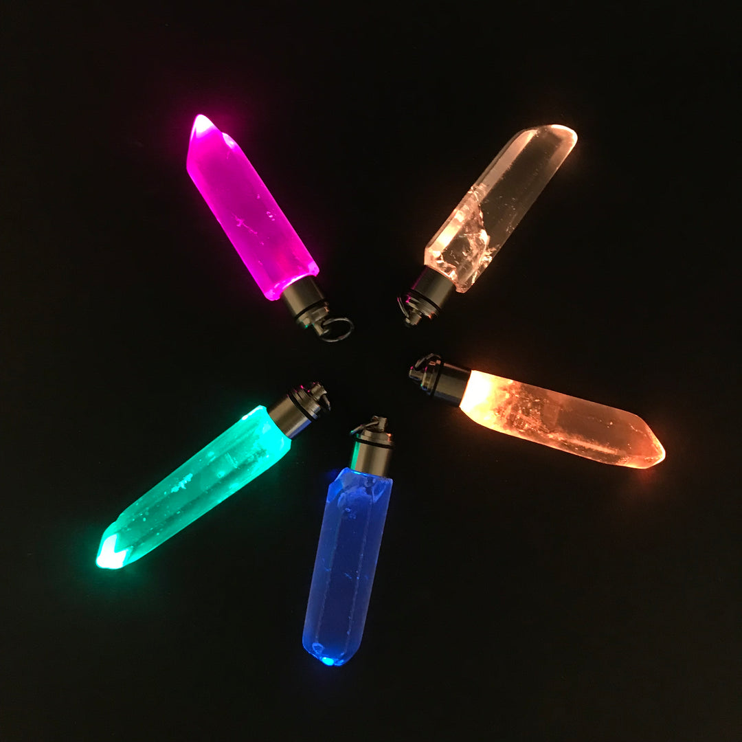 LED Quartz Point Pendant - Rocks and Gems Canada