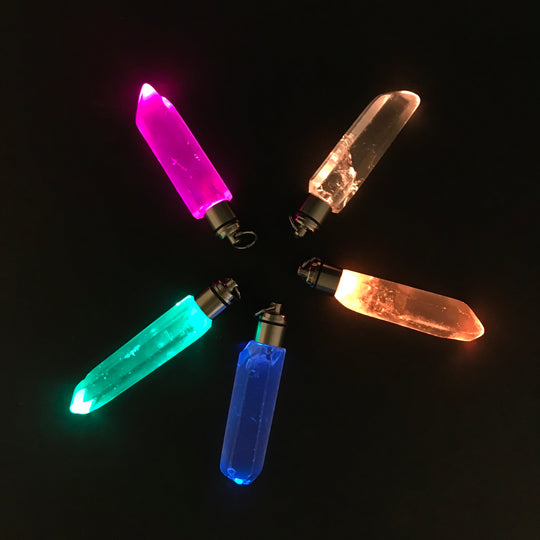 LED Quartz Point Pendant - Rocks and Gems Canada