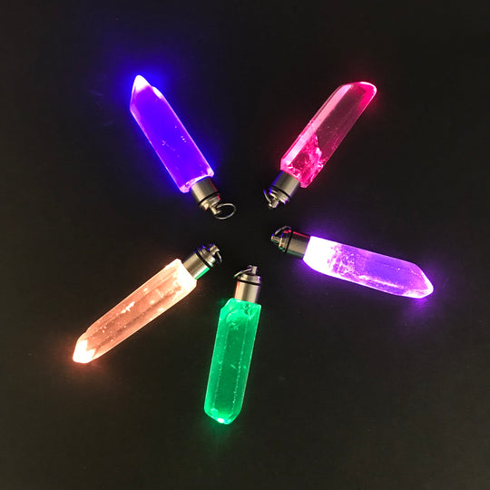 LED Quartz Point Pendant - Rocks and Gems Canada