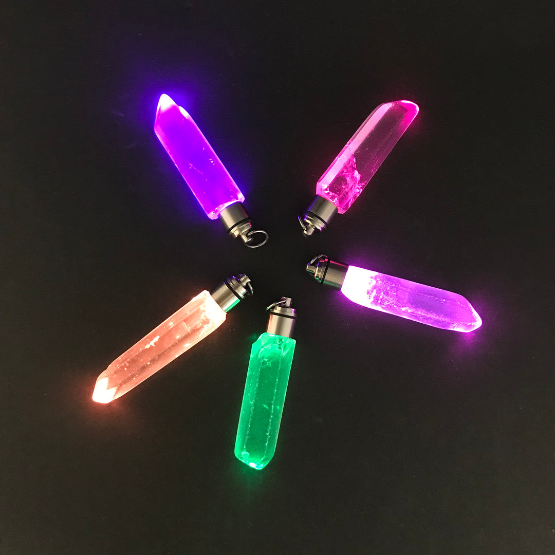 LED Quartz Point Pendant - Rocks and Gems Canada
