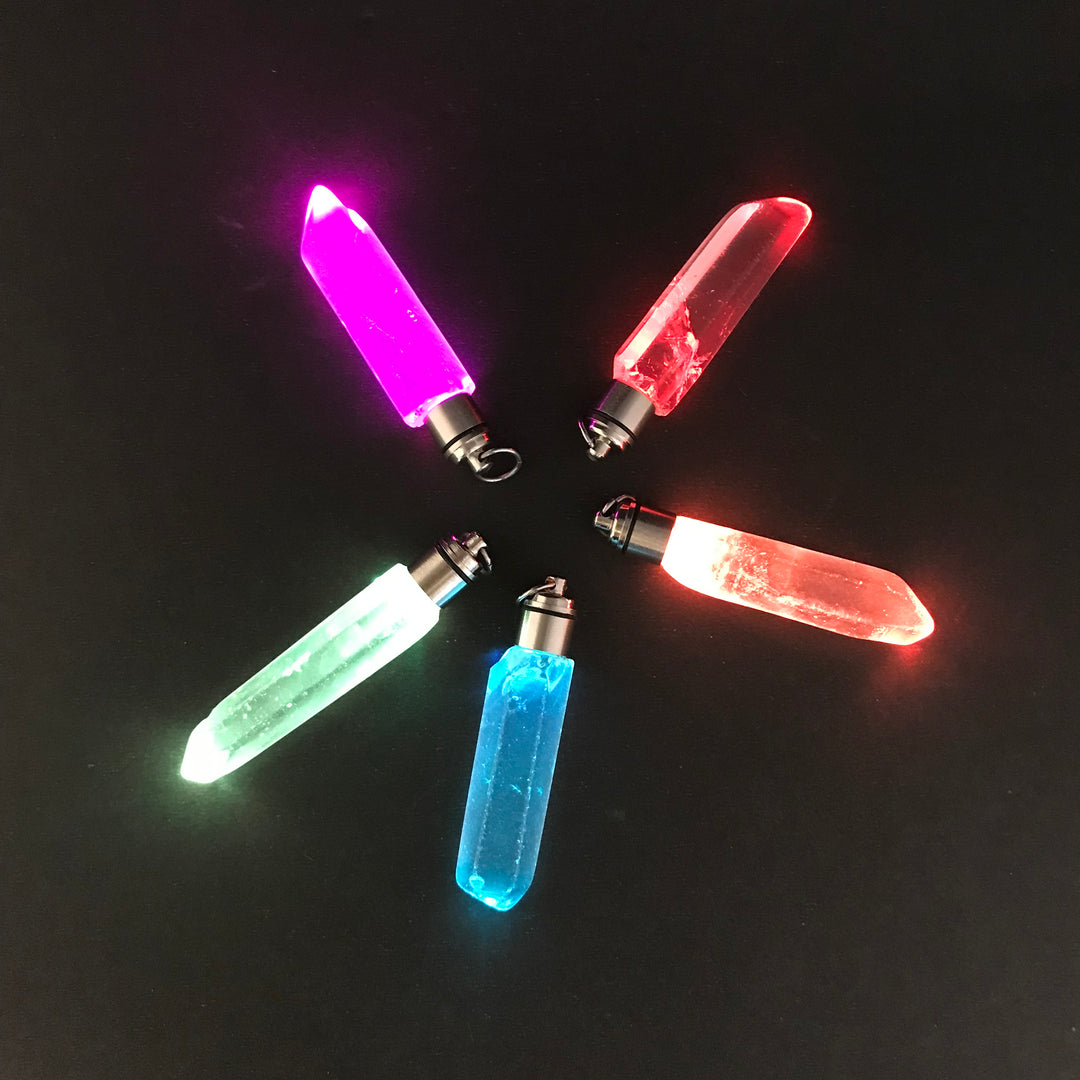 LED Quartz Point Pendant - Rocks and Gems Canada