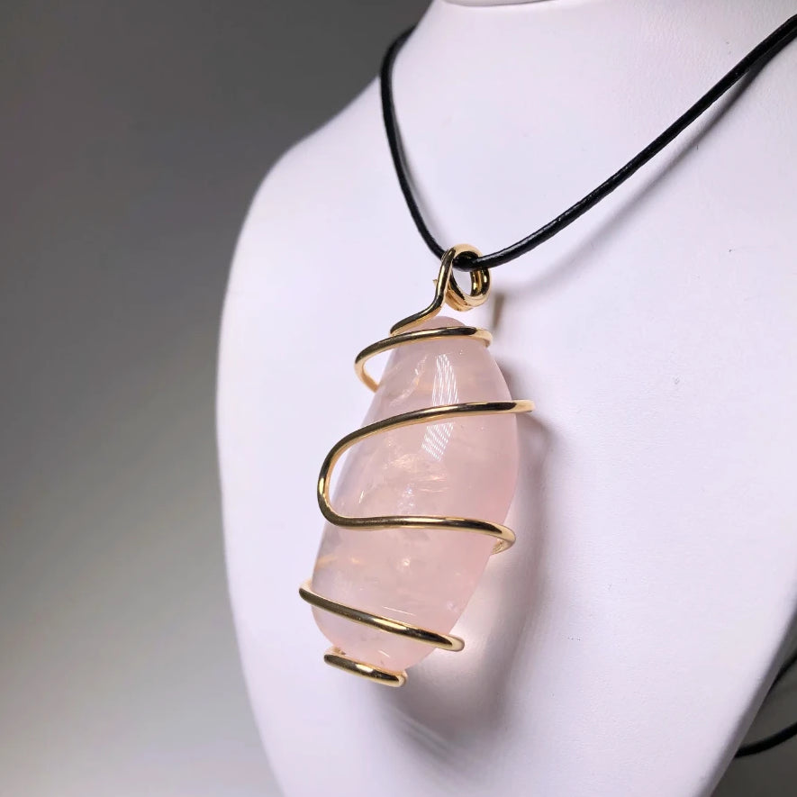 Wire Wrap Pendant - Gold Plated - Rocks and Gems Canada