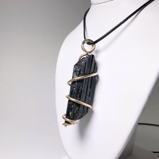 Wire Wrap Pendant - Gold Plated - Rocks and Gems Canada