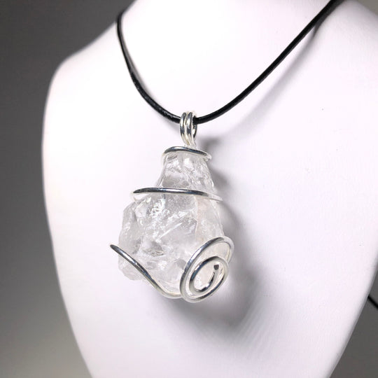 Wire Wrap Pendant - Silver Plated - Rocks and Gems Canada