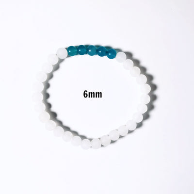 Matte Amazonite with Quartz Beaded Bracelet