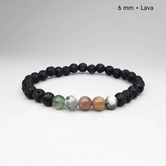 Indian Agate Beaded Bracelet-Rocks and Gems Canada