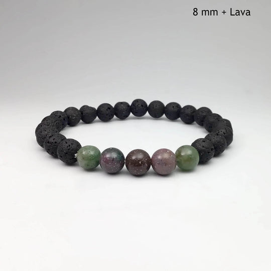 Indian Agate Beaded Bracelet-Rocks and Gems Canada