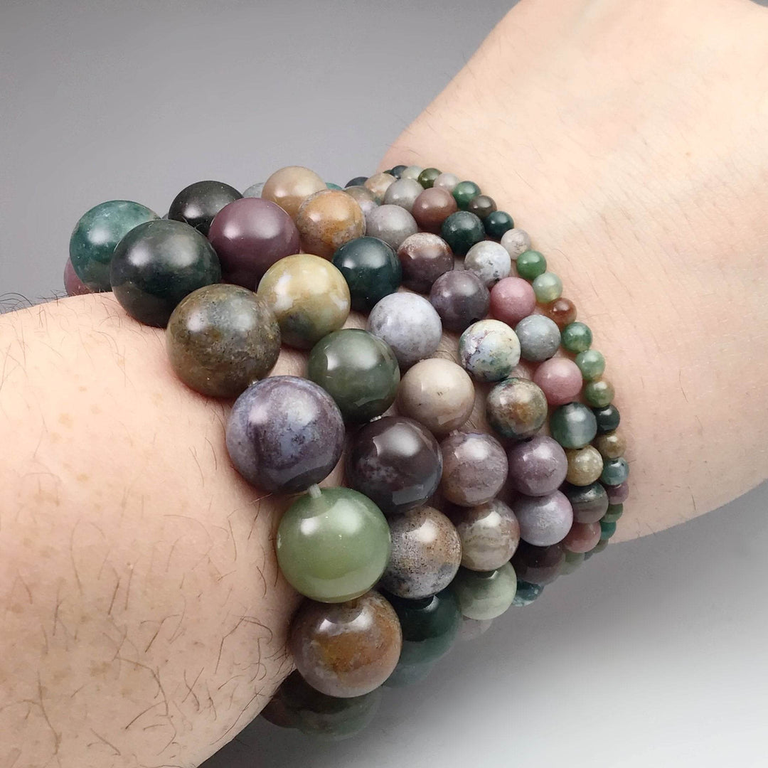 Indian Agate Beaded Bracelet-Rocks and Gems Canada