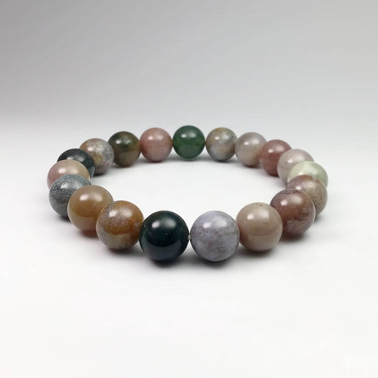Indian Agate Beaded Bracelet-Rocks and Gems Canada