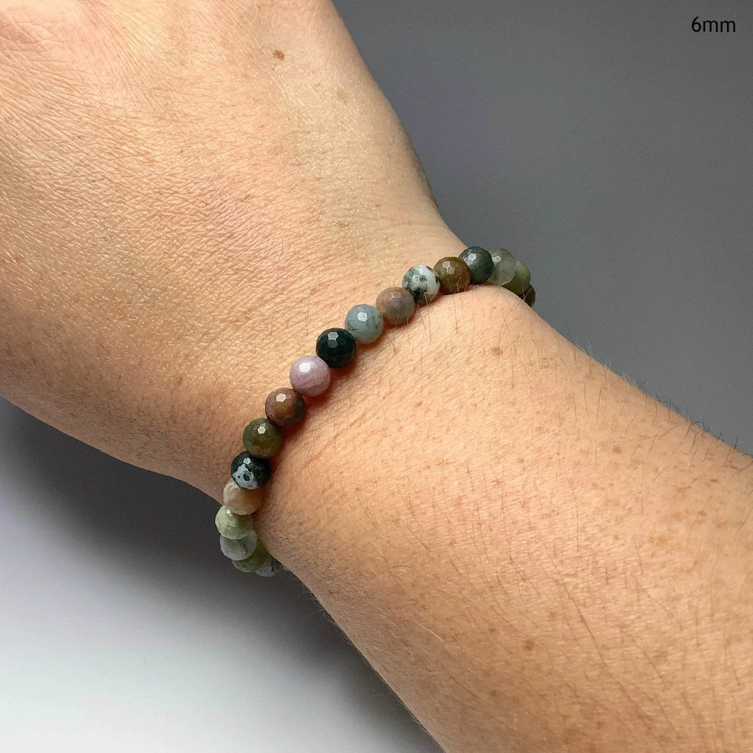 Indian Agate Faceted Beaded Bracelet-Rocks and Gems Canada