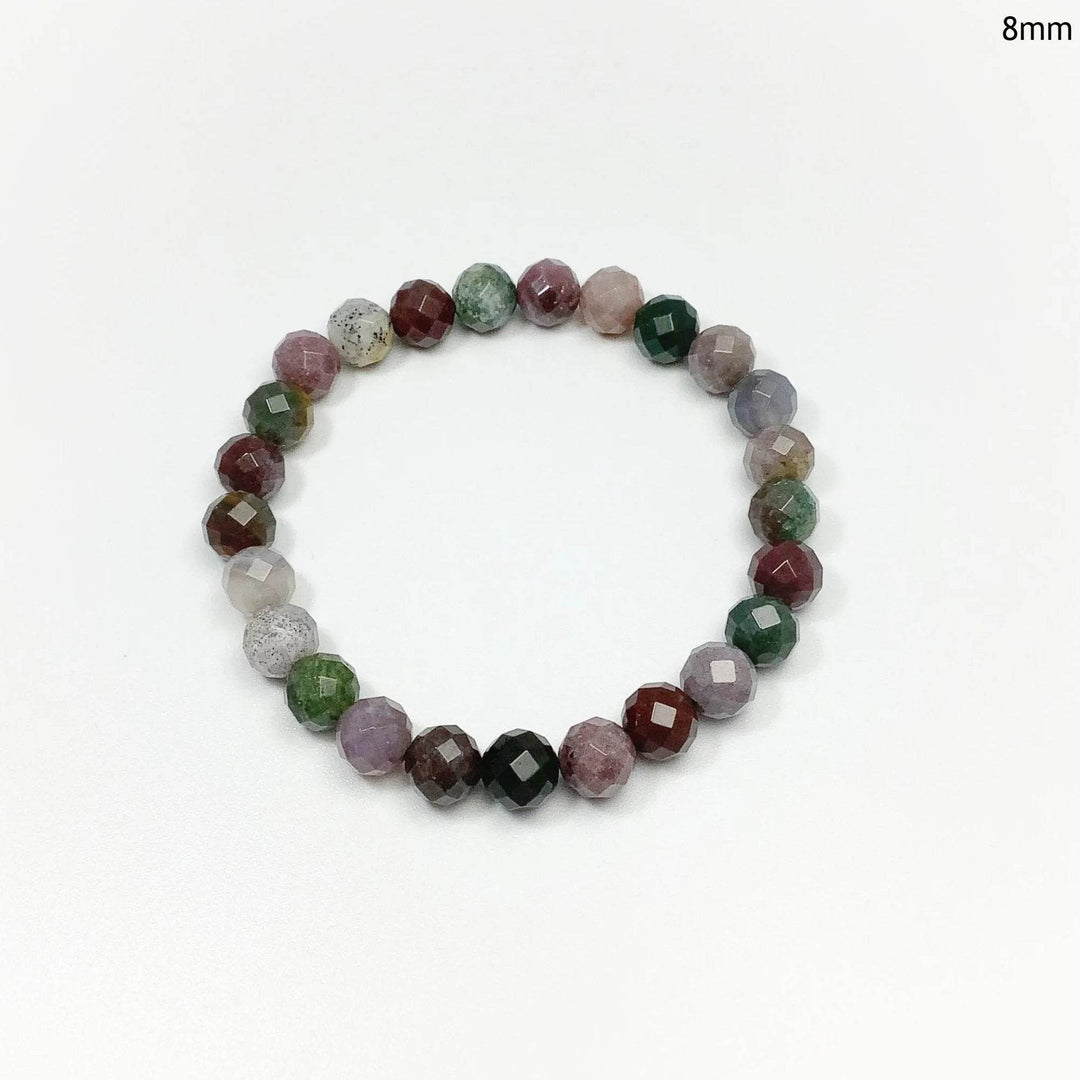 Indian Agate Faceted Beaded Bracelet-Rocks and Gems Canada
