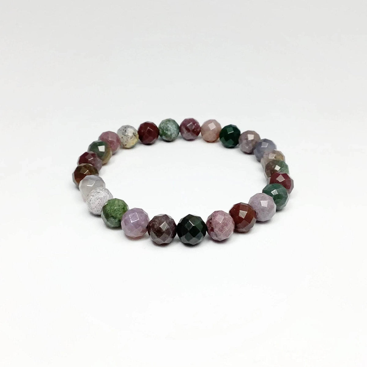 Indian Agate Faceted Beaded Bracelet-Rocks and Gems Canada